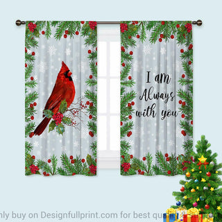 Cardinal Bird Angel Christmas Curtain Memorial Gifts