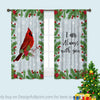 Cardinal Bird Angel Christmas Curtain Memorial Gifts