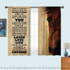 Gift For Horse Lover Horse Believe In Yourself and Follow Your Dream Window Curtain