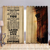 Gift For Horse Lover Horse Believe In Yourself and Follow Your Dream Window Curtain