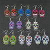 Sugary-Sweet Whimsical Skull Earrings