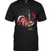 Chicken American Flag T-shirt