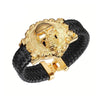 Skull Biker Leather Bracelet Bangles - designfullprint
