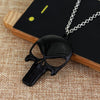 Skull Black Enamel Metal Pendant - designfullprint