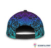 Skull Gift Purple Aqua Gradient Skull Roses Cap HG