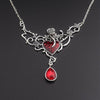 Gothic Rose Vintage Blood Heart Necklace