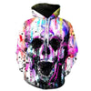 Colorful 3D Skull Hoodie