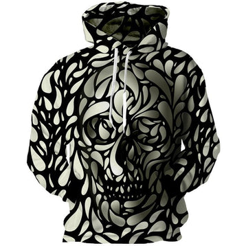 3D Hypnotic Skull Hoodie - designfullprint