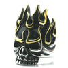 Punk Rock Hot Flame Skull Ring