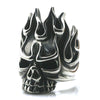Punk Rock Hot Flame Skull Ring