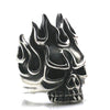 Punk Rock Hot Flame Skull Ring