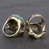 Cool Punk Style Red Blue Crystal Skull Rings