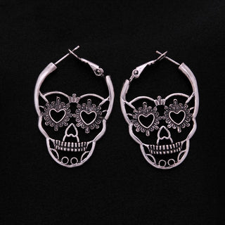 Hollow Skeleton Hoop Earrings