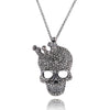 Crystal Rhinestone Skull Necklace - designfullprint