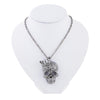 Crystal Rhinestone Skull Necklace - designfullprint