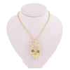 Crystal Rhinestone Skull Necklace