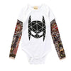 Infant Long Sleeve Cotton Tattoo Jumpsuit - designfullprint