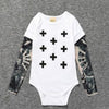 Infant Long Sleeve Cotton Tattoo Jumpsuit - designfullprint