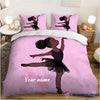 Black Pride Cute Ballerina Girls Black Girl Cute Custom Name Bedding Set HG Afro Proud