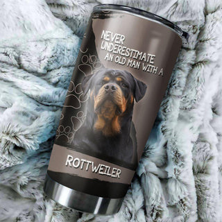 Never Underestimate An Old Man With A Rottweiler Tumbler