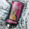 Old Woman With A German Shepherd Tumbler