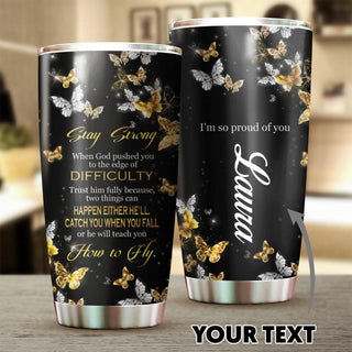 Gift For Butterfly Lover Gift For Mom Personalized Mom and Daughter Butterflies Tumbler