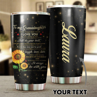 Personalized Sunflowers To My Granddaughter Tumbler