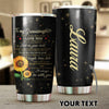 Personalized Sunflowers To My Granddaughter Tumbler