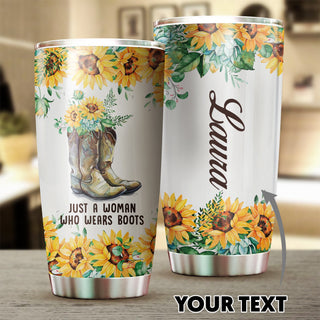 Gift For Army Army Boot Sunflowers Tumbler