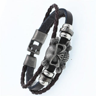 Fashionable Retro Skull Leather Bracelet