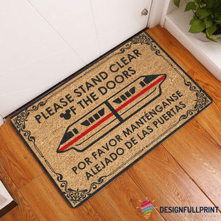 Please Stand Clear Of The Door Coir Pattern All Over Printing Doormat HG Por Favor Mantente Alejada De Las Puertas Felpudo