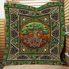 Gift For Viking Lover Viking Blanket Viking Symbol Yggdrasil Tree Tattoo Sherpa Blanket HG