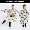 Gifts For Dog Lovers Your Dog Face Customized Unisex Wearable Blanket For Kids Or Adults CHM