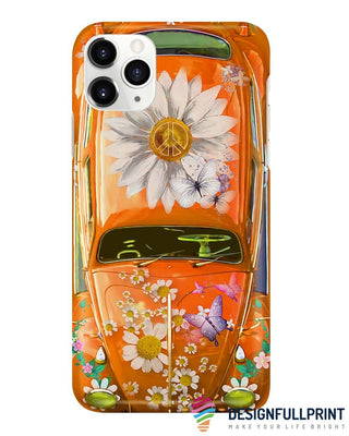 Gift For Butterfly Lover Gift For Hippie Daisy Butterfly Hippie Print Phone Case LN