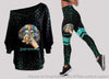 Talk To The Hand Deaf Awareness Off Shoulder Long Sleeves Top and Leggings Set HG