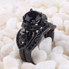 Zircon Demon Skull Zircon Engagement Ring Set