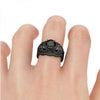 Zircon Demon Skull Zircon Engagement Ring Set