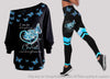 Blue Diabetes Awareness Christ Strengthens Me Off Shoulder Long Sleeves Top and Leggings Set HG