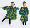 Dinosaur Gifts In The Forest Cartoon Dinosaurs Wearable Blanket For Kids Or Adults CHM