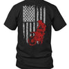 Dirt Bike American Flag T-shirt 001 - designfullprint