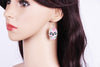 Acrylic Flower Skull Head Earrings