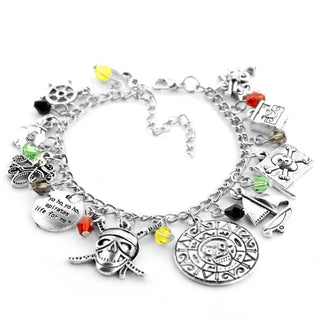 Alloy Pirate Octopus Skull Charm Bracelet