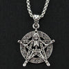 Zinc Alloy Star Skull Pendant Necklace