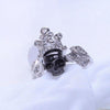 Sapphire Black Skull CZ Ring