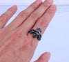 Crowned Punk Skull CZ Rings
