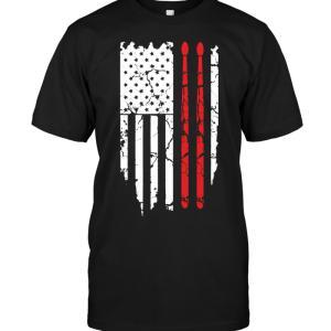 Drumsticks on American Flag T-shirt - designfullprint