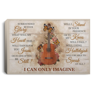 Christian Gift I Can Only Imagine Guitar Jesus Canvas Art NHD