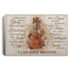 Christian Gift I Can Only Imagine Guitar Jesus Canvas Art NHD