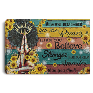 Black American Gift Black Queen Stronger Than You Think Black People Canvas CH