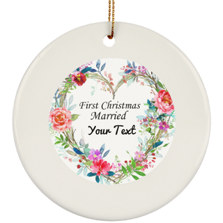 Personalized Christmas & Thanksgiving Ceramic Ornament 8 - designfullprint